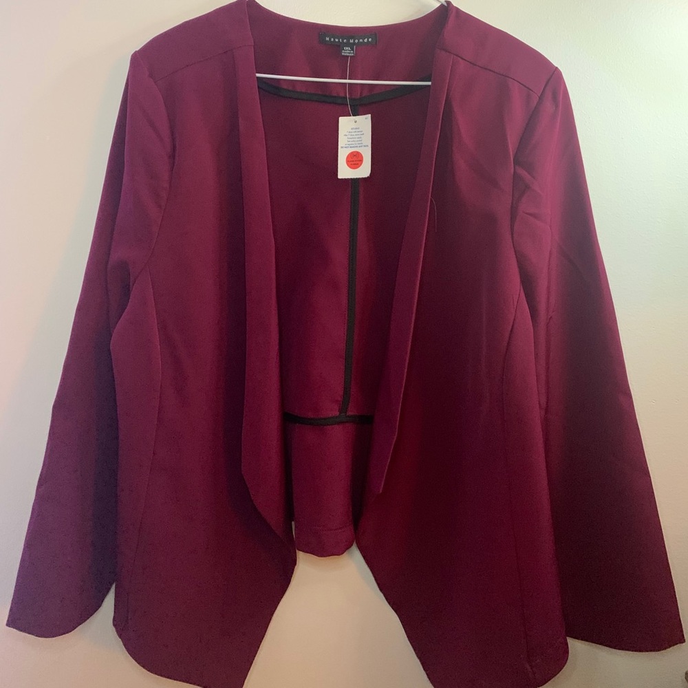 Haute Monde Maroon Blazer